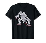 Funny Black Aggressive Wolf Red Eyes Werewolf T-Shirt