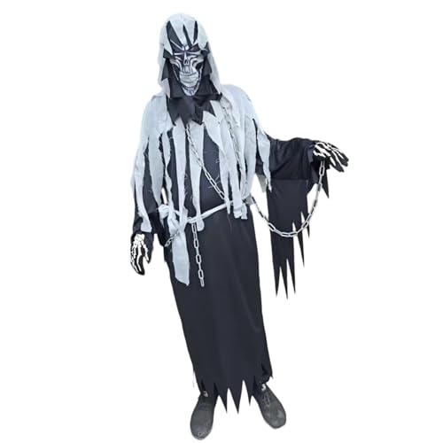 Peignoir de faucheuse et gants pour réussir votre déguisement de cosplay d'Halloween
