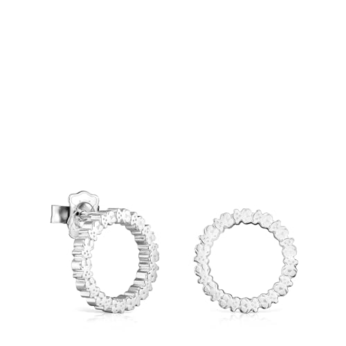 Pendientes Straight disco medianos de Plata