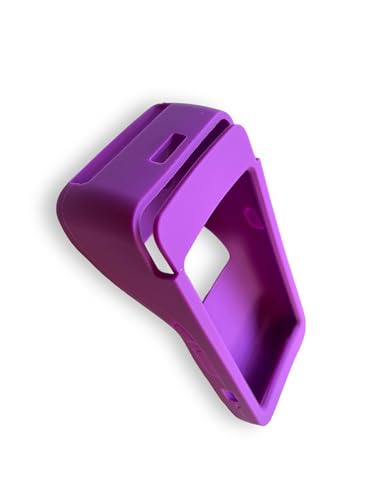 Évitez les pannes de terminal avec la coque silicone violette Pax PRO A920 version code-barres - 2