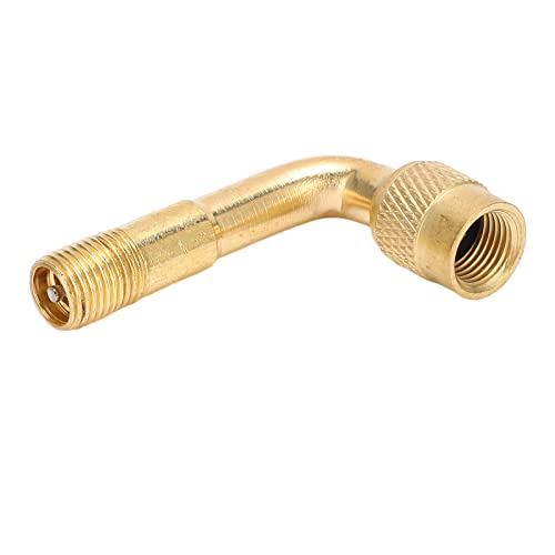 Tbest Extension de Valve de Pneu Courbée à 90 Degrés, Adaptateur en Laiton, Extension de Valve pour Moto, Vélo, Scooter, Accessoire de Pneu en Métal Résistant à la Corrosion