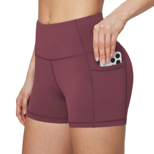 Image of baleaf Women's High Waist Biker Shorts with 3 Pockets