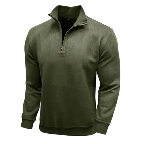 Mens Quarter Zip Pullover Slim Fit Lightweight Pullover Sweaters, Casual Mock Neck Pullover4