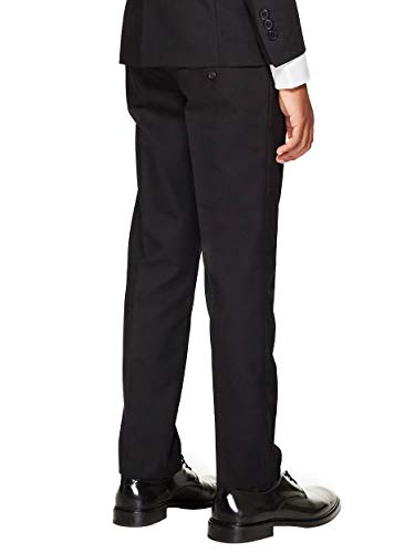 vkwear Boys Kids Juniors Slim Fit Flat Front Trousers Dress Pants Slacks2