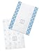 SwaddleDesigns Baby Burpies, Blue Big Dot Little Dot (Set of 2 Burp Cloths)
