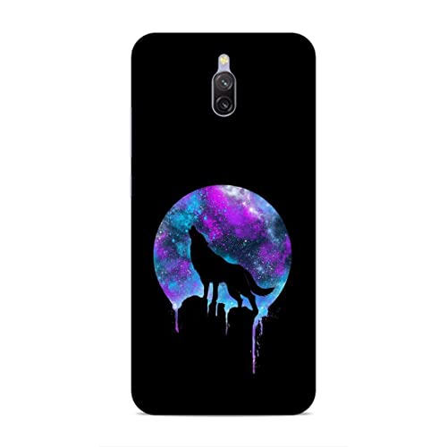 Image of Printed Mobile Back Hard Case Cover for Xiaomi Redmi 8A Dual | Wolf, Black Shadow, Multi Stars, Colourful sky-2181
