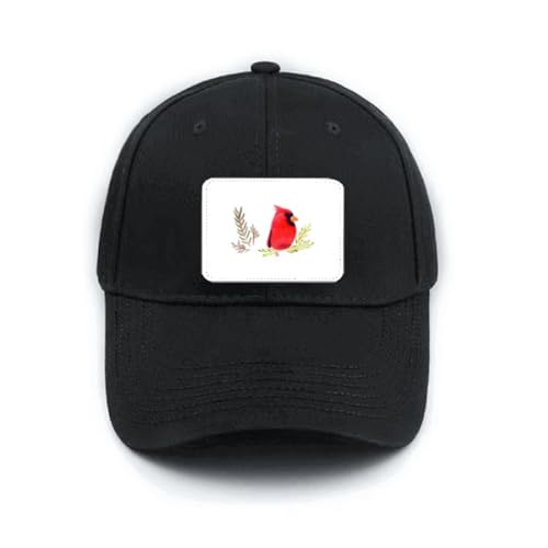 Casquette réglable noire oiseau rouge pour éviter le soleil avec élégance