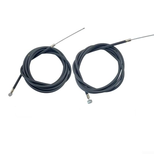 Zoegneer Juego de cables de freno para scooter eléctrico, alambre de acero, funda de PC, frontal de 147 cm, trasera de 221 cm, resistente al desgaste, carcasa de baja fricción, fácil de instalar para