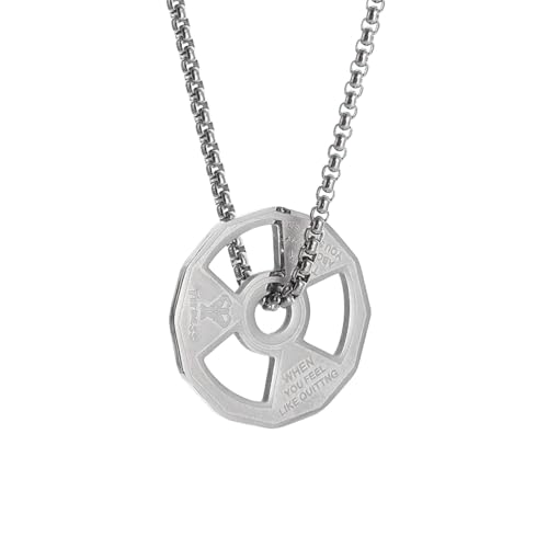 Pendentif de fitness haltère idée cadeau bijoux de mode mixte