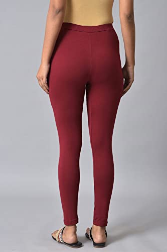 Image of W for Woman Women's Regular Fit High Rise Coral Cotton Jersey Tights
