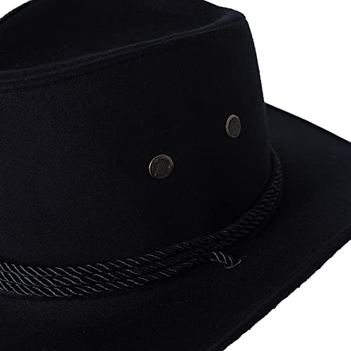 Qtinghua-Mens-Faux-Felt-Western-Cowboy-Hat-Fedora-Outdoor-Wide-Brim-Hat-with-Strap-Western-Outback-Hat