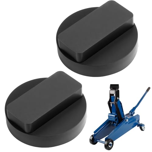 2 Piezas Bloques de Soporte de Goma para Gato Hidráulico (Jack Pad) Negro Antideslizante, Compatible con BMW