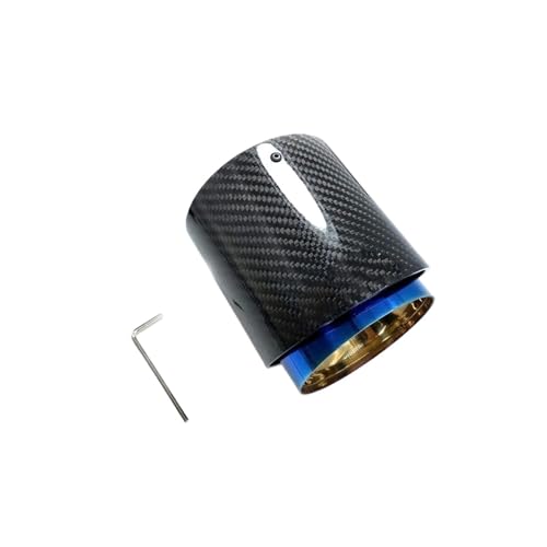 Puntale di scarico per Mini Per Cooper R55 R56 R57 R58 R59 R60 R61 F54 F55 F56 F57 F60, nero cromato e fibra di carbonio.