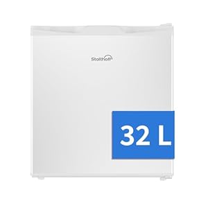 Stolthoff® Mini Gefrierschrank 32 L, 4-Sterne-Gefrierbox bis -18 °C, kompakter Tiefkühlschrank, leise 39 dB, manuelle Temperaturregelung, freistehend, Weiß