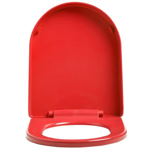 Abattant WC rouge anti-claquement à dégagement rapide pour un nettoyage sans effort