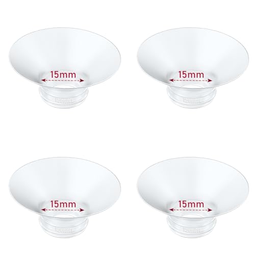 Image of IVARONAL Flange Insert 4PCS 15mm Compatible with Momcozy M9/M6/M5/S12 Pro/V1 Pro/V2 pro, Spectra/Medela/Elvie/NCVI/TSRETE/eufy/Lansinoh/Paruu/MomMed Breast Pump 24mm Shields/Flanges (4pcs-15mm)