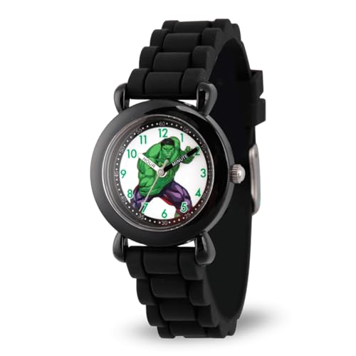 MARVEL Kids' Plastic Time Teacher Analog Quartz Silicone Strap Watch
