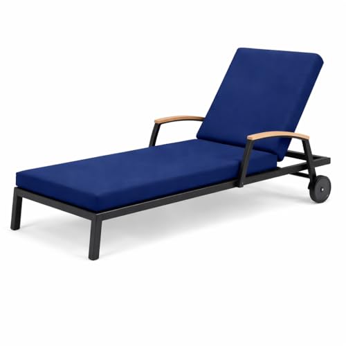 Cojín para jardín impermeable de espuma 50D ideal para tumbona de terraza 2