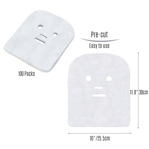 Jyfeel Face Mask Sheets With Cotton Face Gauze For High Frequency Facial Spa, Soft And Comfortable Face Sheet Masks For Face Care, For Women Girls Skin Face Care Spas Beauty Salons,100 Sheets #TOP1