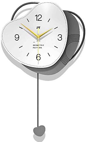 Grande horloge murale moderne en métal 32x52 cm pour salon