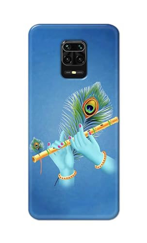 Image of Plastic Printfidaa Printed Hard Back Cover Case For Mi Redmi Note 9 Pro | Note 9 Pro Max | Poco M2 Pro | Mi Redmi Note 10 Lite Back Cover (Flute In Krishna Hands) -112