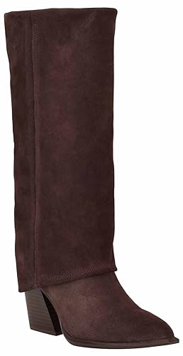 Botte haute genou Nine West Rimepy en cuir noir pour femme