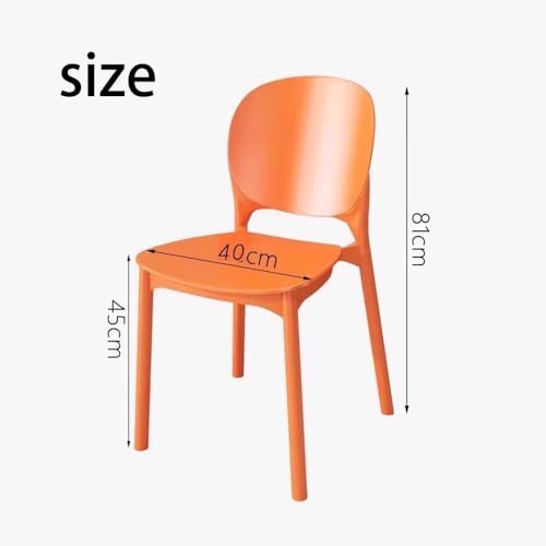 Stackable Lightweight Plastic Dining Chairs with Backrest Non-Slip Kitchen & Office Stools for Living Room Versatile Seating Solution for Home & Office