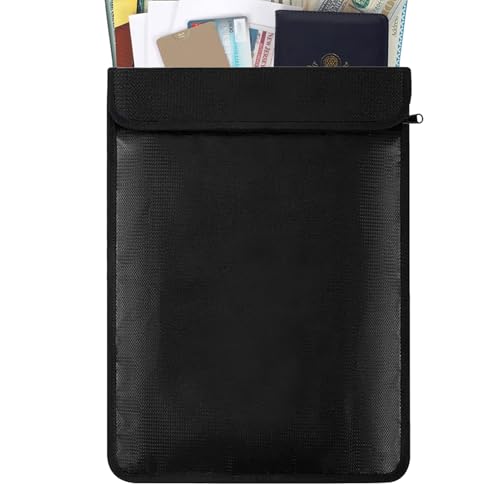 Bolsa ignífuga para pasaportes y escrituras organizador de viaje seguro