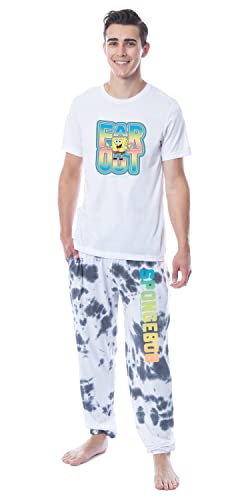 Nickelodeon SpongeBob SquarePants Mens' Far Out Character Ombré Sleep Pajama Set