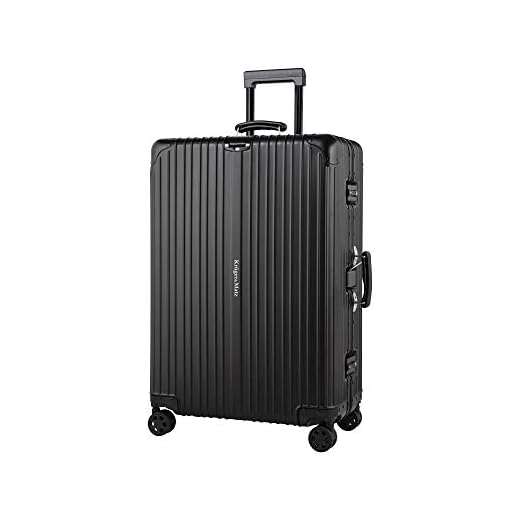 Krüger & Matz aluminium stuga skal på hjul svart 82 liter 78 cm 82 liter