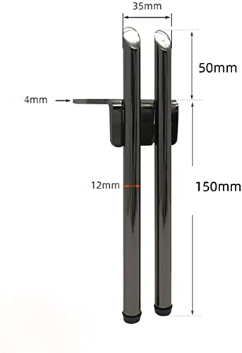 ACUIPP Set of 4Niture Legsniture Legs Iron Metal Support Legsniture Decoration Leg for Sofa Sofa Coffee Table Cabinet/Black/15Cm