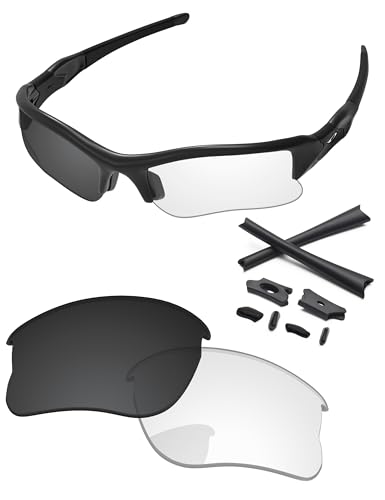 PapaViva Pro+ 調光 交換レンズとゴムキット For Oakley Flak Jacket XLJ フォトクロミックの商品画像（Amazon）