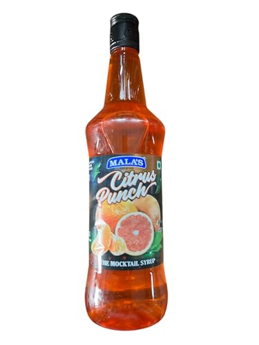 Image of Mala's Fruit Mocktail Syrup Citrus Punch Cordial 750ML Bottle | Mixer for Shakes, Cocktails, Drinks, Sharbat, Sorbets, Juices, Beverages