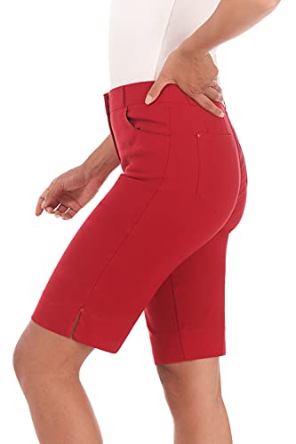 Image of Rekucci Women's Iconic Comfort Stretch 5 Pocket Bermuda Short w /Zipper Closure