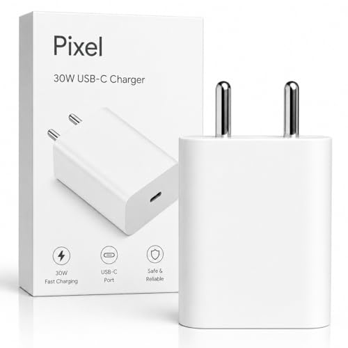 Image of Google 30W Type-C Fast Charge Wall Adapter Compatible with Pixel 10a /9a /8a /7a /6a, Pixel 10 /9 /8 /7 /Pro /XL /Watch /Chromebook /Buds /Tablet, 30watt USB C Quick Adaptor, 30 w Original Rapidly Charging, White