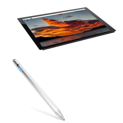 BoxWave Stylus Pen Compatible with Waveshare DSI LCD (8 in) - AccuPoint Active Stylus, Electronic Stylus with Ultra Fine Tip - Metallic Silver