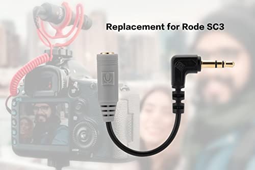 Cable adaptador de micrófono UNCLE LIGHT 3.5mm TRRS a TRS miniatura 3