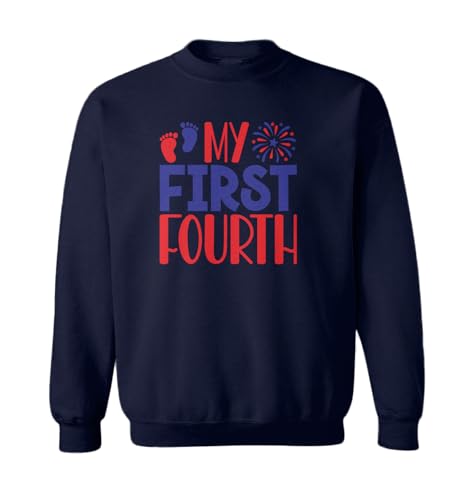 Tcombo My First Fourth - 4th Of July America Toddler Fleece Crewneck Sweater