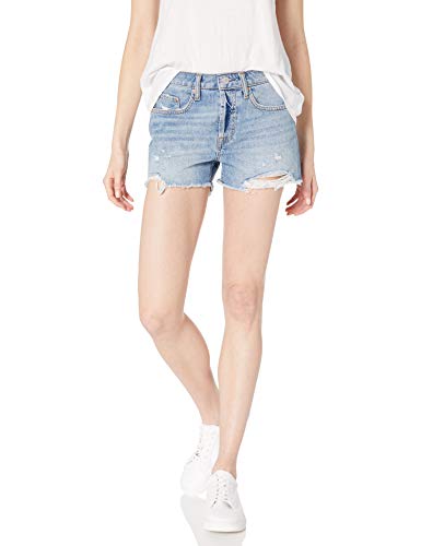The Drop Women's Sasha Vintage Mid-Rise Button-Fly Cutoff Denim Short, Clearwater, 28