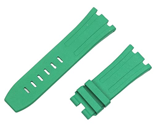 Bracelet de montre vert 28mm en caoutchouc fluorine pour vos activités nautiques et été