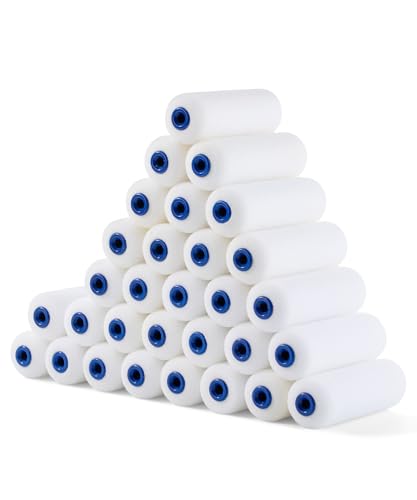 Bates- Foam Paint Roller Covers, 4 Inch, 30 Pack, Paint Roller 4 Inch, High Density Foam Roller Paint Covers, 4 Inch Paint Roller, Paint Rollers 4 Inch, Foam Paint Roller 4 Inch Foam Roller