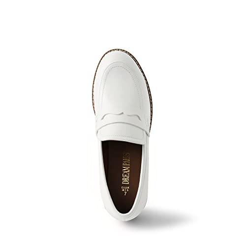 Image of DREAM PAIRS Women's Platform Chunky Heeled Loafers, Womens Business Casual Shoes