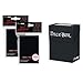 Black Deck Box for Trading Cards and 100 Black Standard Size Sleeves by Ultra Pro