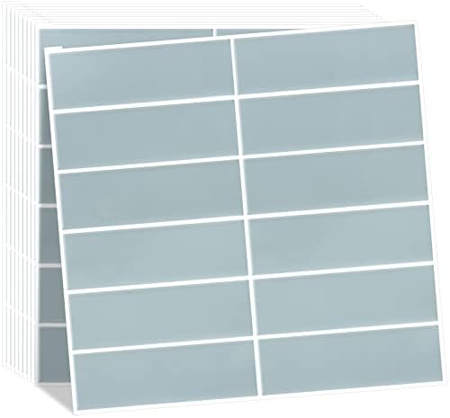 AdoDecor Backsplash Tile for Kitchen Peel and Stick, New Upgrade Self Adhesive 12" x 12" Peel and Stick Backsplash for Kitchen, Stick on Tiles for Backsplash Kitchen and Bathroom, Airy Blue (10-Sheet)