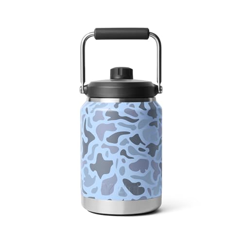Image of YETI Rambler Half Gallon Jug 2.0, Vacuum Insulated, Leakproof, Stainless Steel with MagCap, Blue Camo