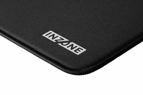 Sony INZONE Mat-F Tapis de Souris Gaming - Grand 480x400mm, Surface de Glisse de précision, Base SlimFlex antidérapante, Bords Cousus à Profil Bas, Contrôle FPS, Antidérapant, PC Gaming - Noir