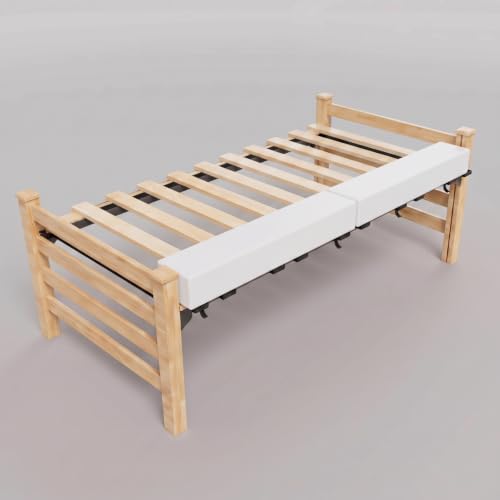 Chumia Dorm Bed Expander Kit with Foam Mattress Blocks (Adjustable Height) Expand Your Twin-XL by 25% Includes 48 x 80 Wooden Slat Bed and 6 Foam Blocks for Different Mattress Heights
