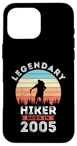 伝説のハイカー 2005年生まれ、20歳の誕生日 メンズ スマホケース iPhone 16 Pro Max 用