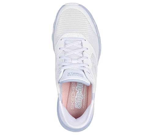 Skechers Women's Go Walk Glide Step 2.0 Belah Hands Free Slip-Ins Sneaker, White/Lavender, 6 by Skechers - Used condition - Image 2