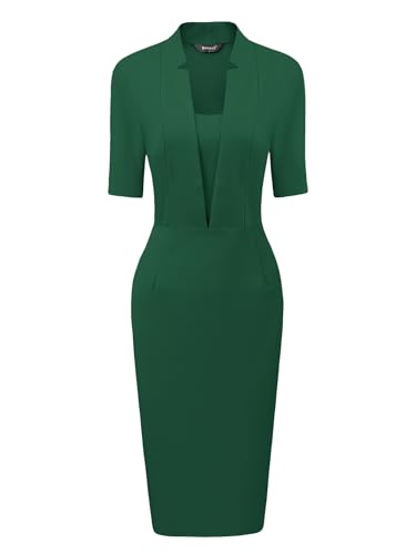 Image of Allegra K Work Dresses for Women's Short Sleeve Business Office Pencil Dress